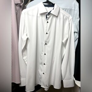 Men's Classic White Dress Shirt - Tailored Long Sleeve